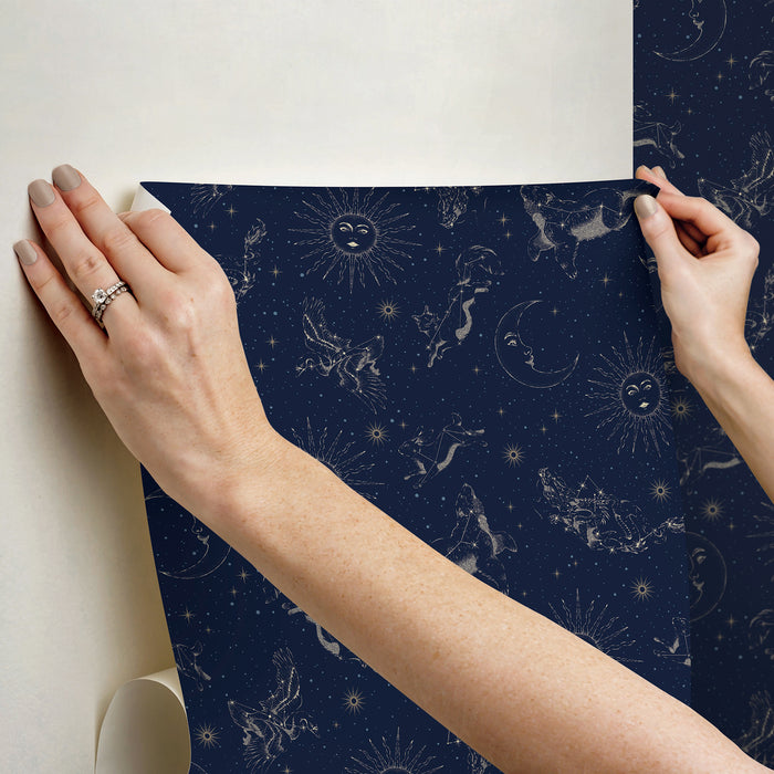 Zodiac Dreams Peel and Stick Wallpaper - peel and stick